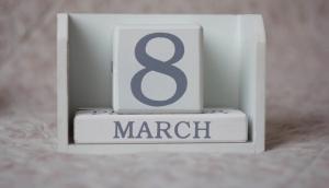 Calendar date of March 8th International Women's Day
