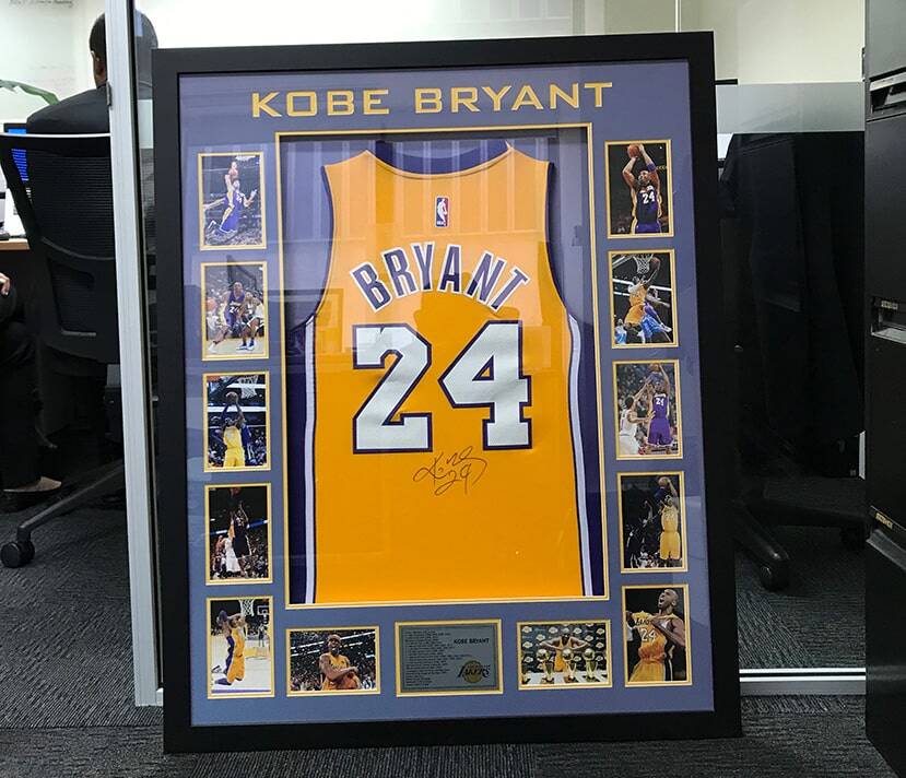 Kobe Bryant Collecter's Jersey Framed