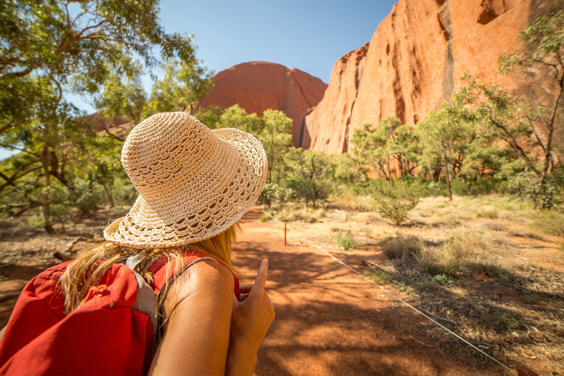 Working Holiday visa applicant exploring Uluru