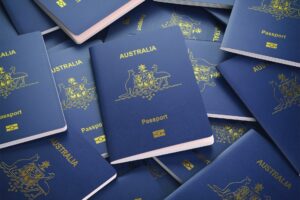 Australian passports in a pile