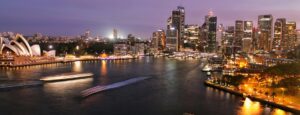 Sydney harbour at night